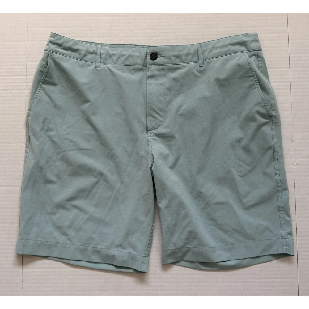 Faherty All Day Shorts Mens 36 Blue Chino Athletic Drawstring Unlined Summer